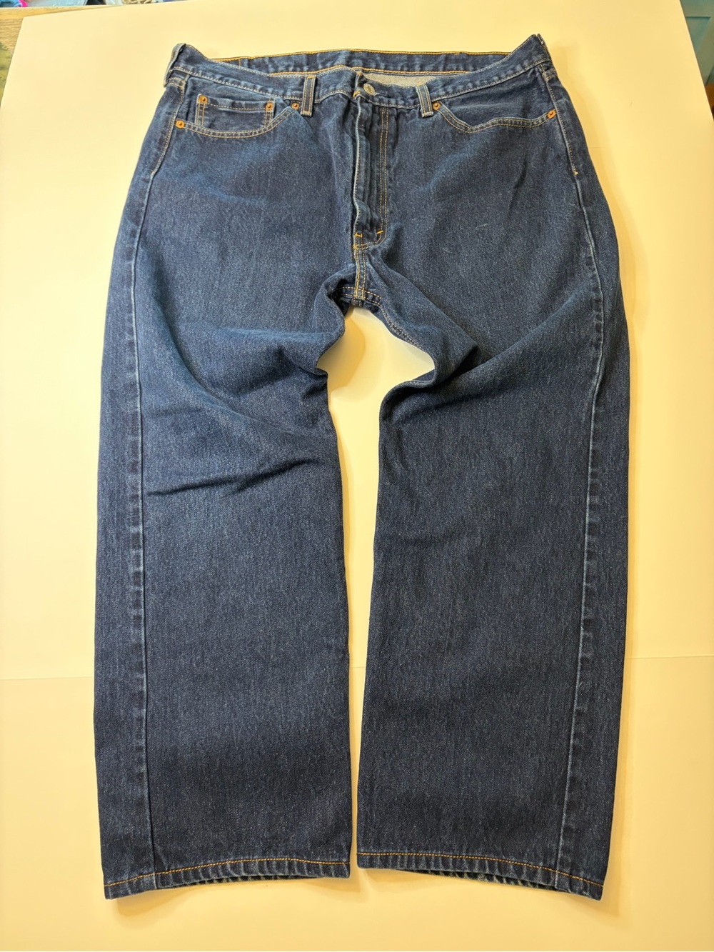 Levi’s 505 Regular Fit Straight Leg Jeans Men’s W40 L30 Dark Wash